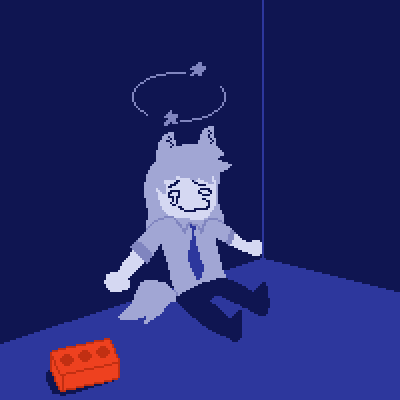 ouchieee owiee brick fell on my head